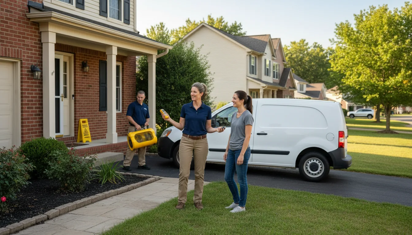 Residential water damage restoration in Wayan, ID